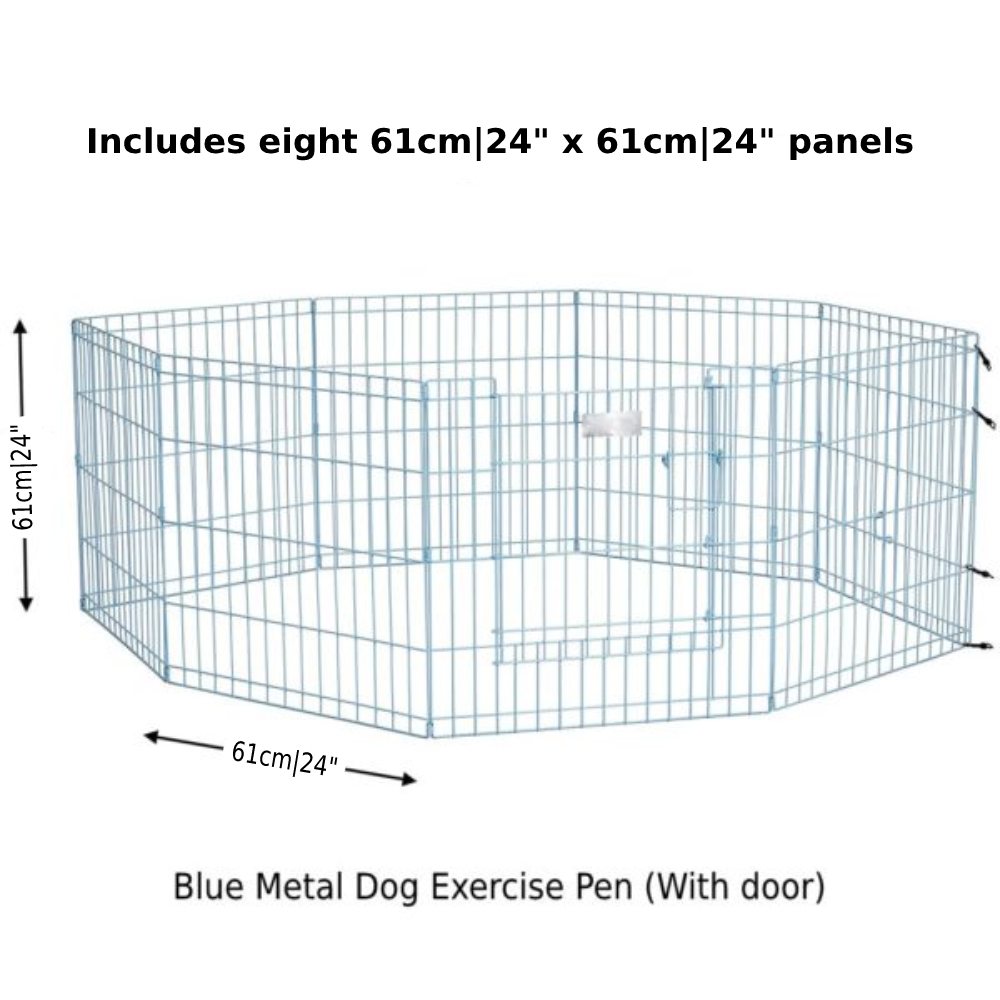 Metal Dog Exercise Pen - Gold Zinc With Door: image 6